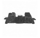Pasvorm Rubber automatten voor Ford Transit Custom 1-delig voor 2 stoelen met hakstuk 2012-heden