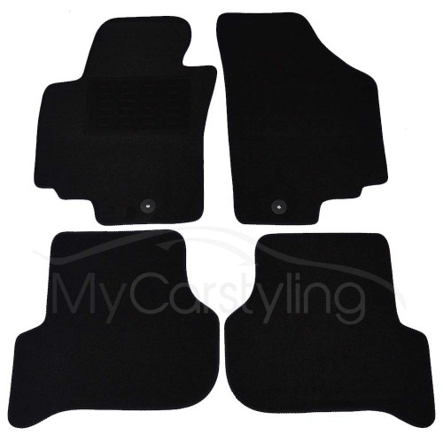 MDM SP-3852 Fußmatten Velours Autoteppich passend für Volvo V50 / C30